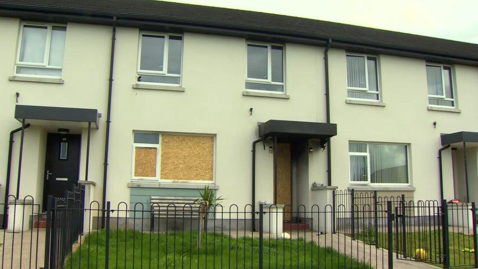 Picture of house that was petrol bombed in Coleraine