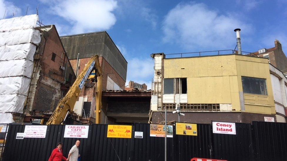 The futurist being demolished