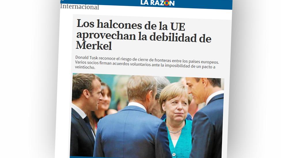 Spanish newspaper La Razon