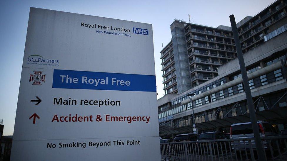 The Royal Free hospital in London