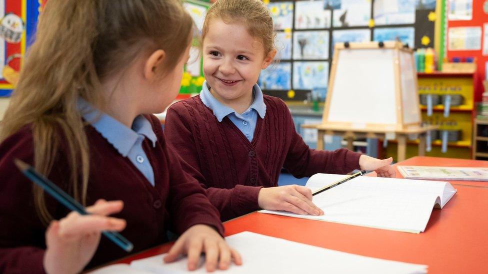 Primary school pupils in Wales