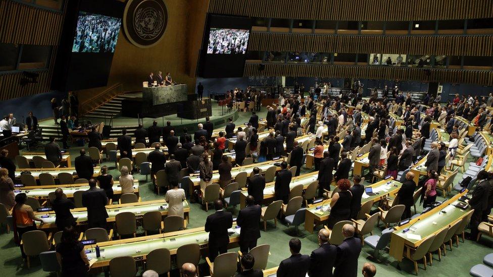 United Nations chamber in New York