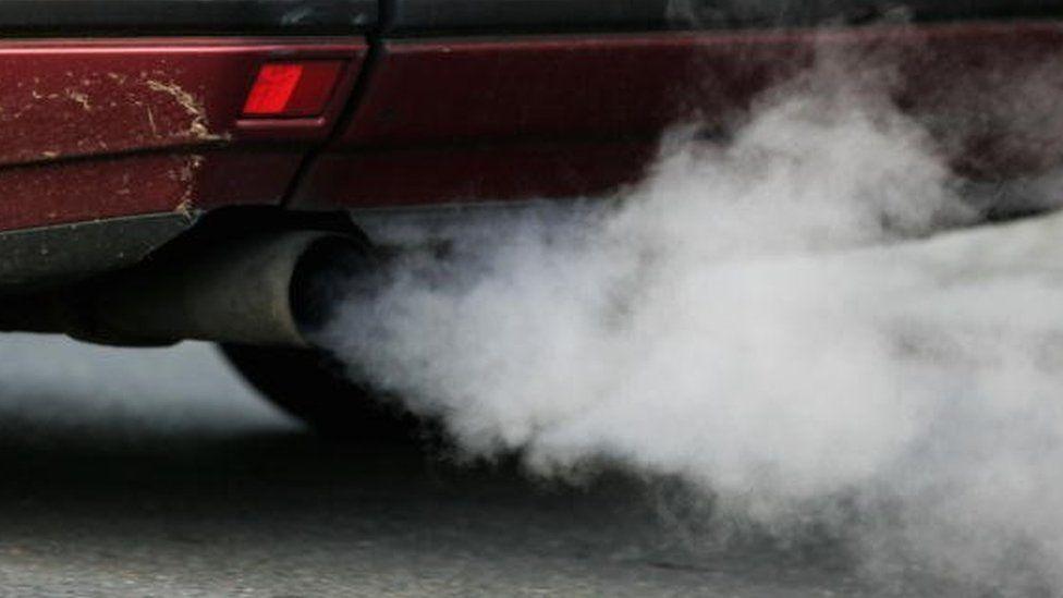 Car exhaust fumes