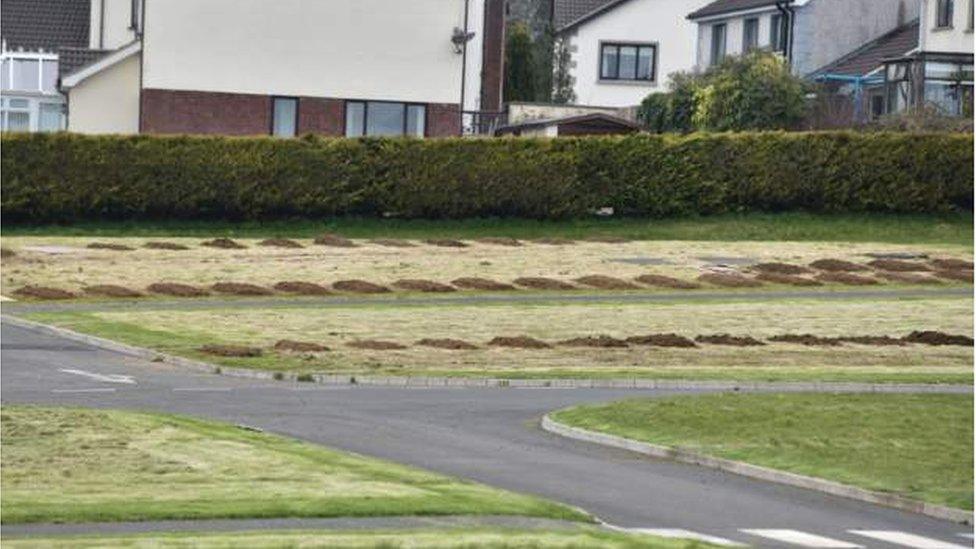 Graves at Sixmile Cemetery in Antrim