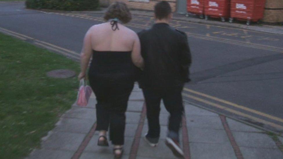 The couple dressed as Sandy and Danny from the musical Grease