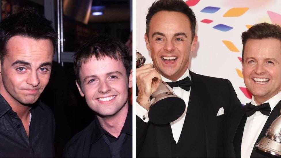 Ant-and-dec-in-2001-and-2020.