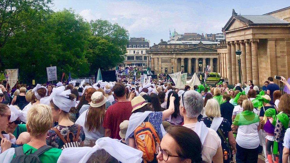 Marchers in Edinburgh