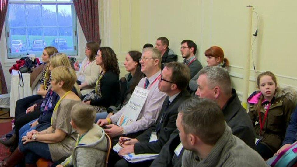 The Northern Ireland Assembly's education committee listened to the teachers' concerns