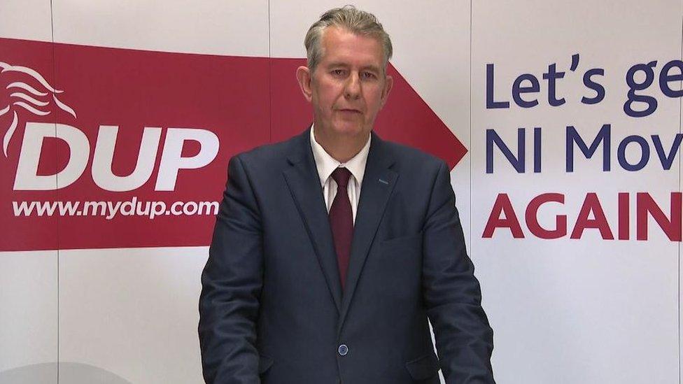 Edwin Poots pictured after winning the leadership of the DUP