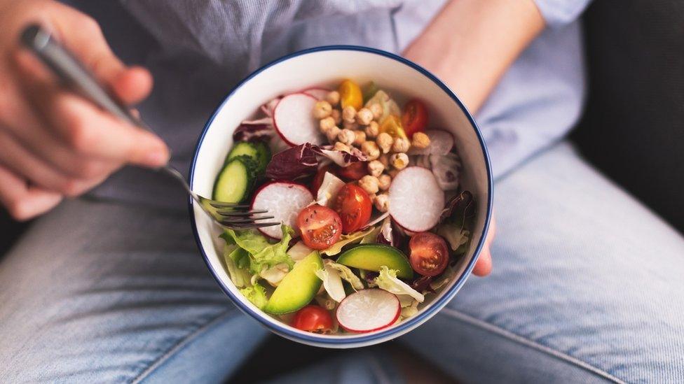 Stock image of salad bowl