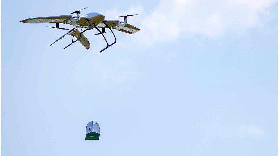 Drone at the Lake Kivu Challenge