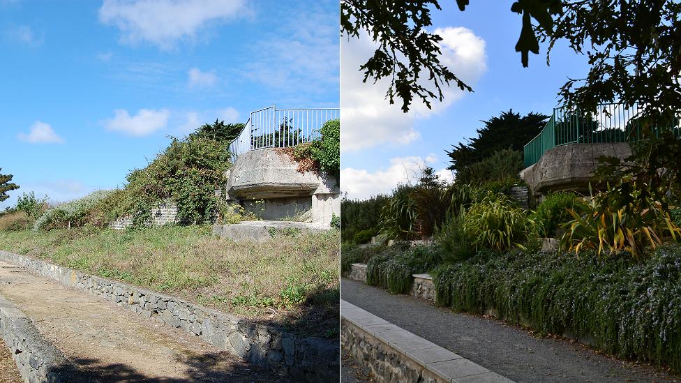 Delancey Park in 2010 and with sensory garden in 2015