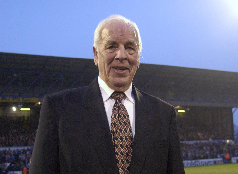 In 2002 at Ninian Park before Leeds and Cardiff played in the FA Cup - two years before he died.