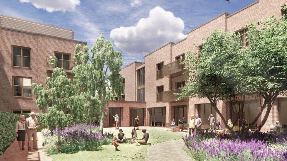 Architects’ images of the proposed development in Ottershaw