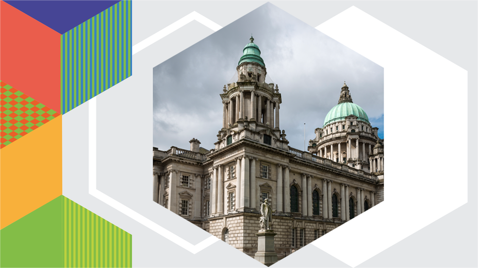 Belfast City Hall against an overcast sky