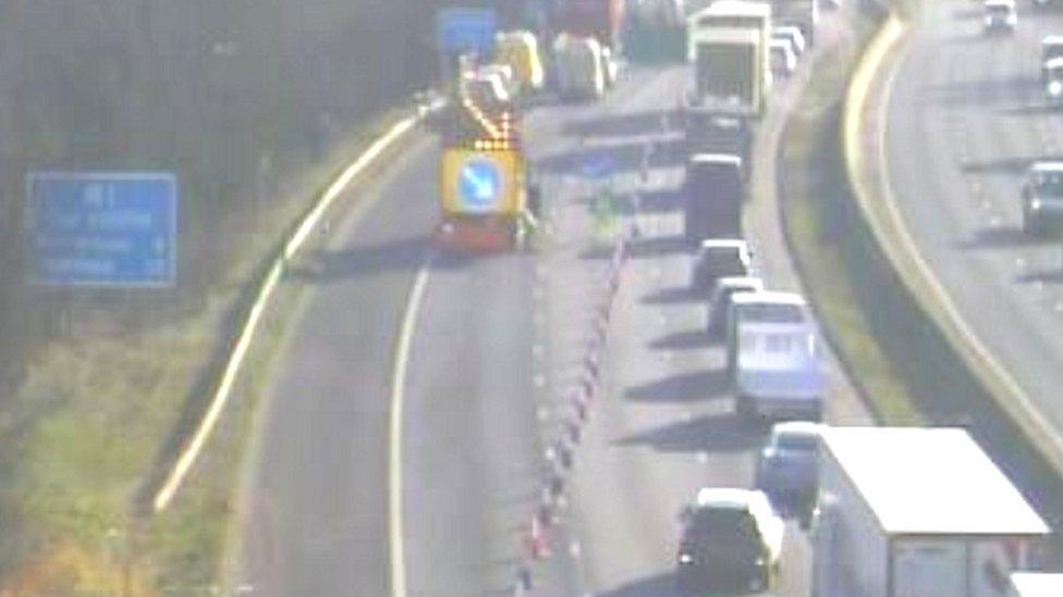 The incident on the M1 in South Yorkshire