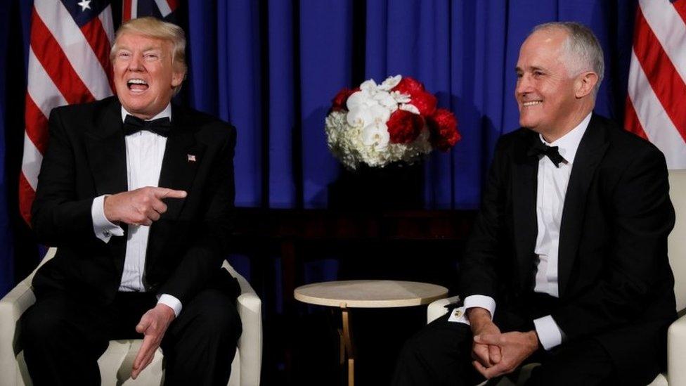 US President Donald Trump and Australian PM Malcolm Turnbull (4 May 2017)