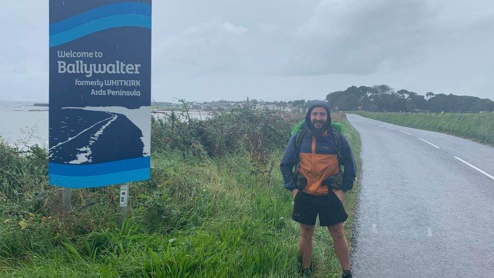 Daniel McNeil on his trek in Ireland