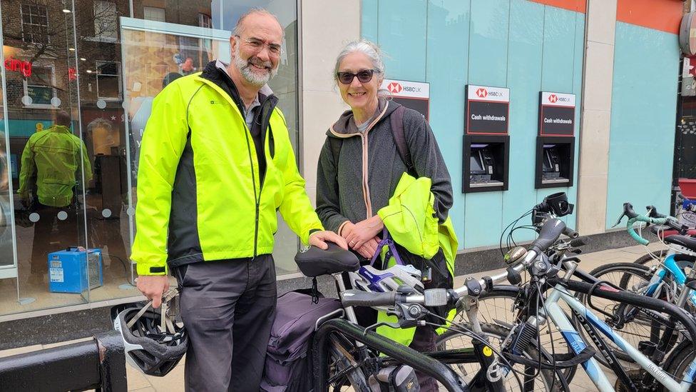 Two cyclists