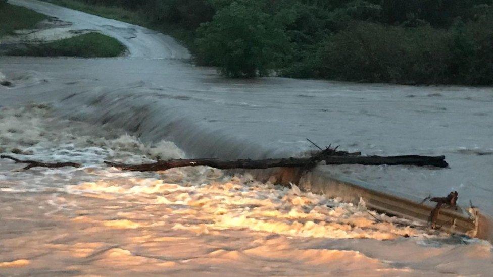 Flooded roads amid heavy rain in Syracuse, Sicily Island