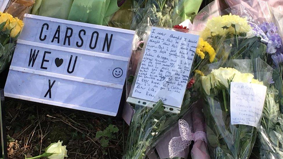 Tributes left at the park