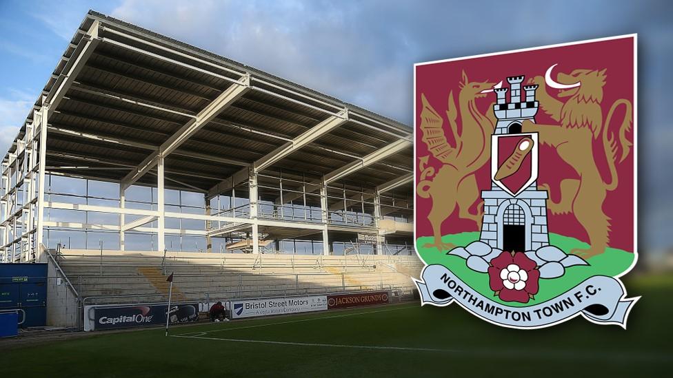 Sixfields Stadium and Northampton Town FC crest