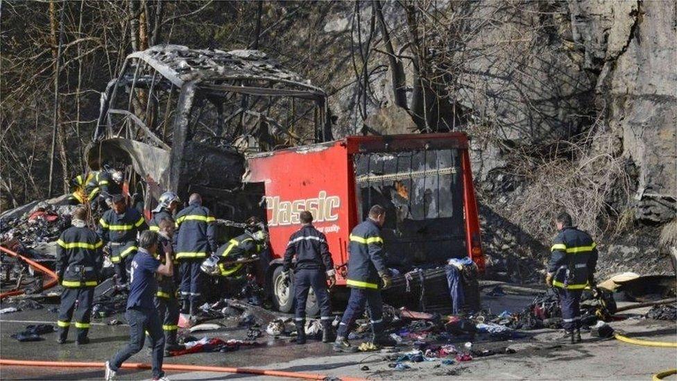 The crash site in the French Alps in 2013