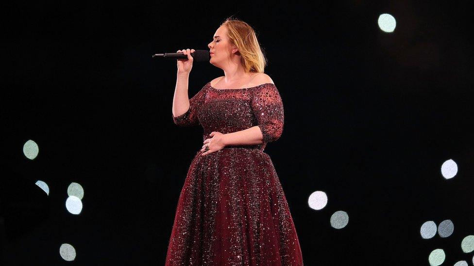 Adele on stage