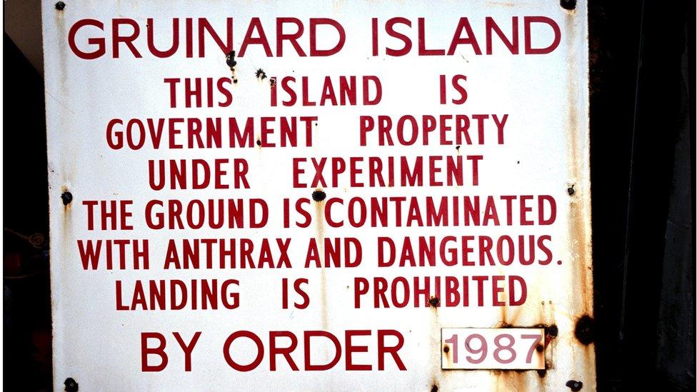 Old sign of Gruinard - (Photo by Chip HIRES/Gamma-Rapho via Getty Images)