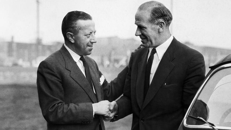 Jimmy Murphy and Matt Busby