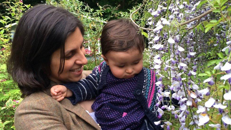 Nazanin Zaghari-Ratcliffe and her daughter Gabriella