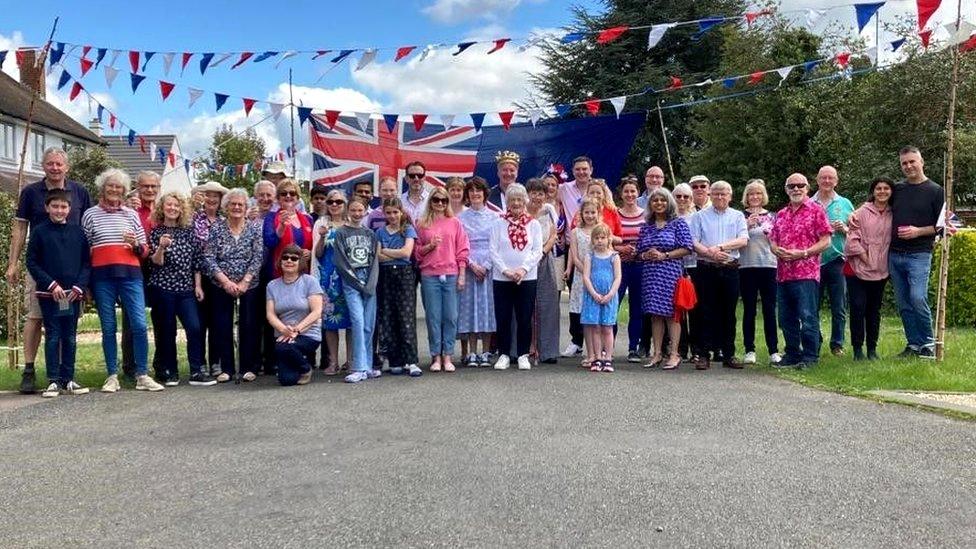 Residents in Picklers Hill, Abingdon have decorated their road with bunting and held a street party for the Coronation today.