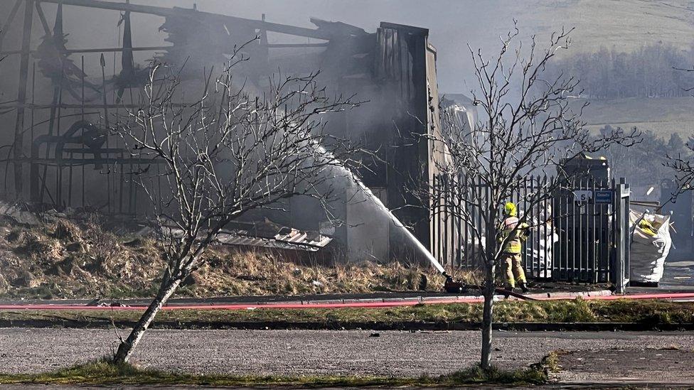 Firefighter at the scene