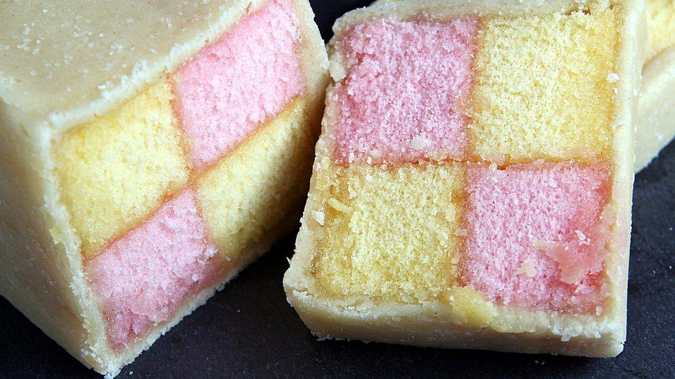 A battenberg cake