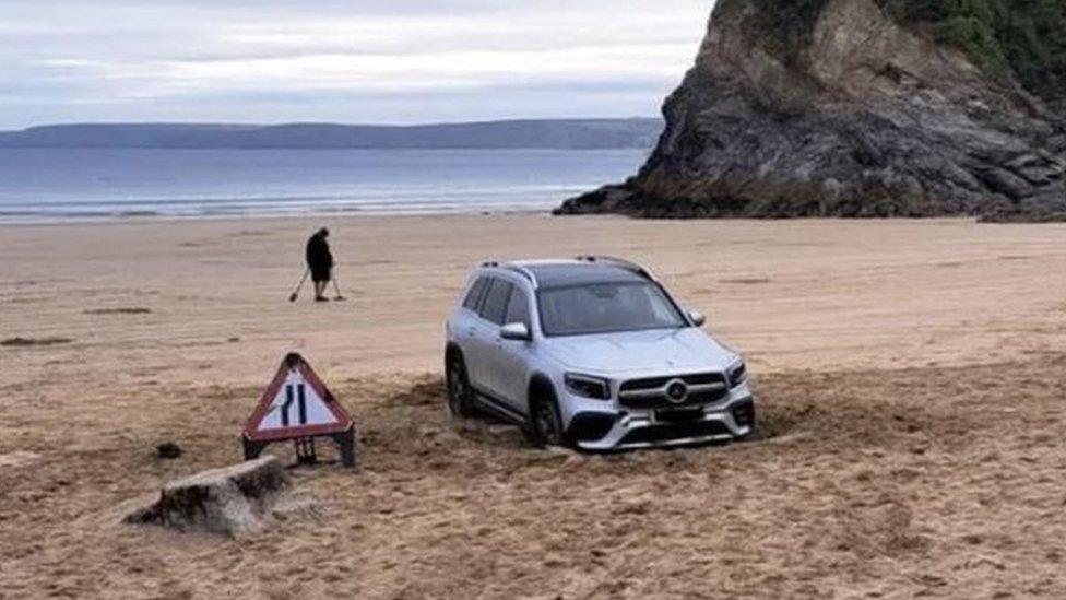 Car on the beach