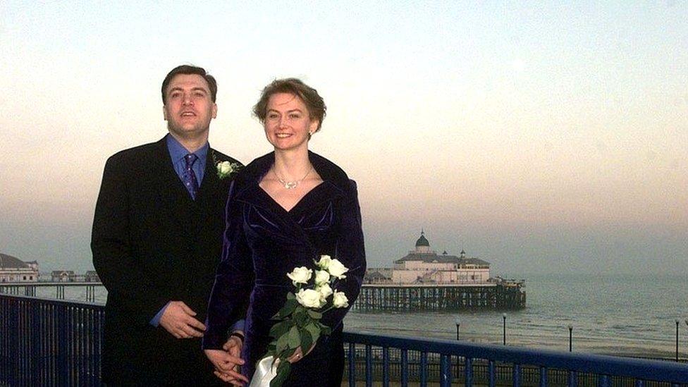 Ed Balls and Yvette Cooper married in Eastbourne, 1998