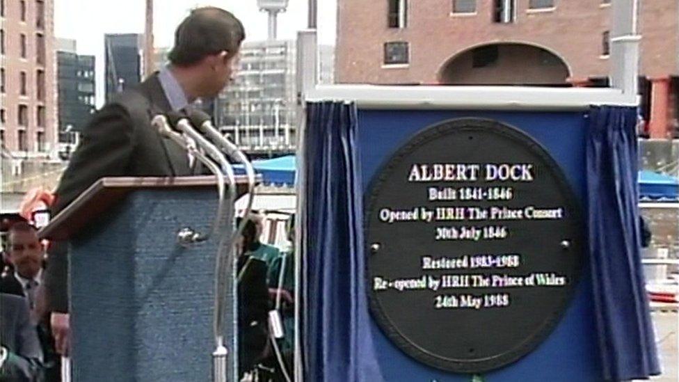 Prince Charles officially re-opened the Albert Dock