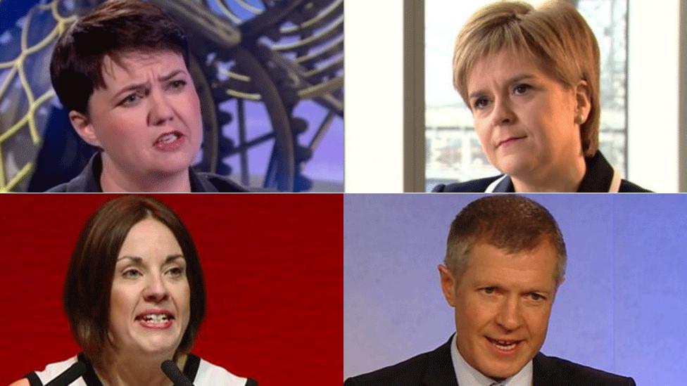 Ruth Davidson, Nicola Sturgeon, Kezia Dugdale and Willie Rennie