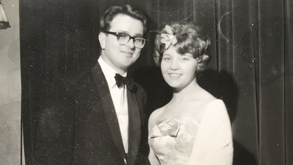 An old photo of Janet and Geoffrey Uren at the University of Birmingham