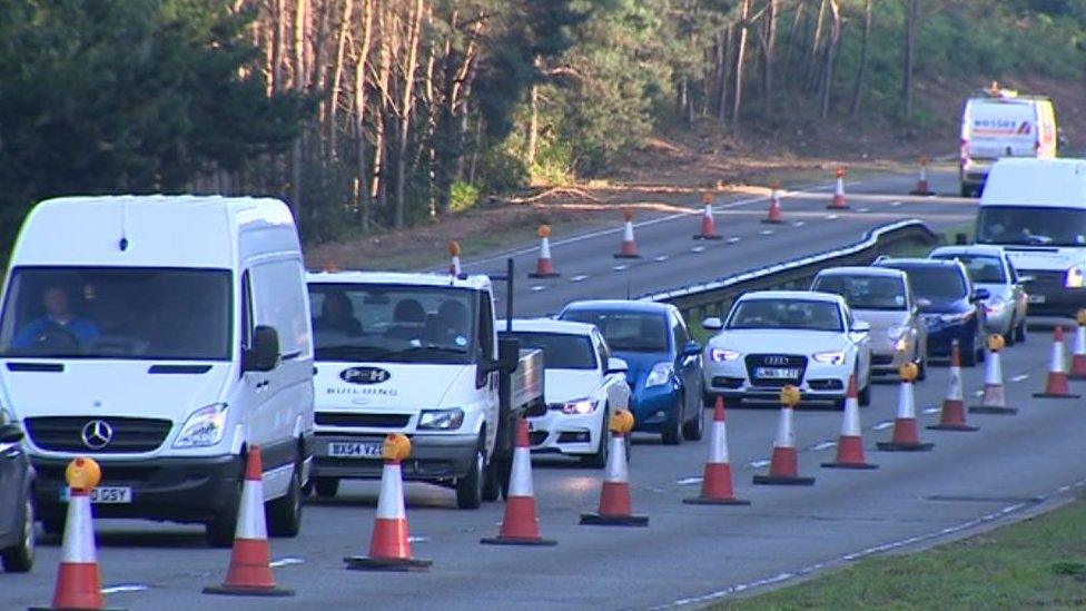 A338 roadworks