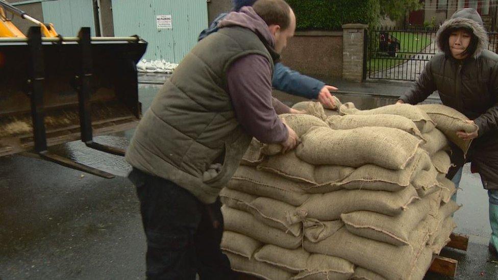 Sandbags in Inverurie