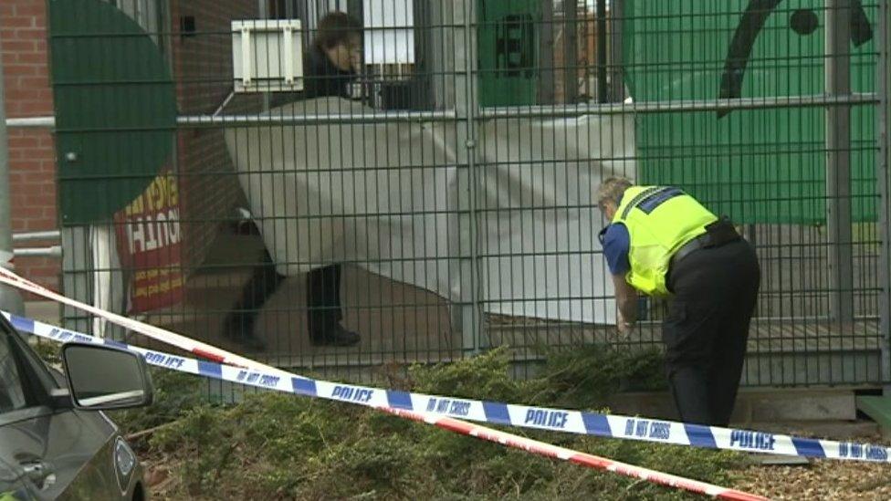 Police tape at leisure centre