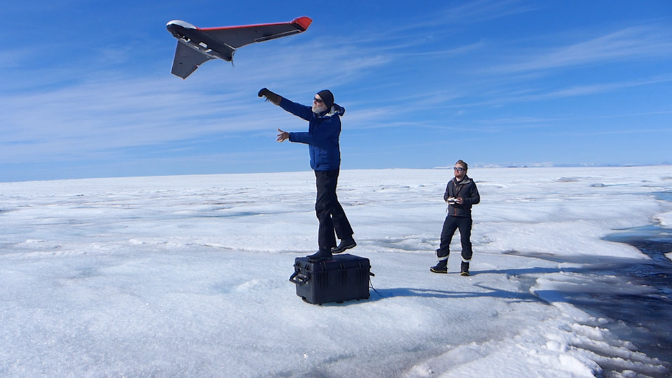 Drone launch, Greenland