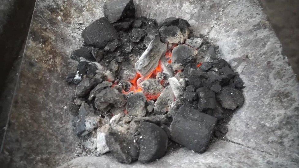 Charcoal made from poo