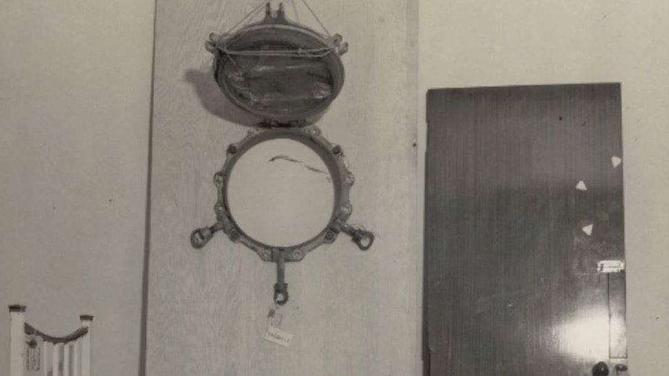 Cabin porthole Gay Gibson was thrown from