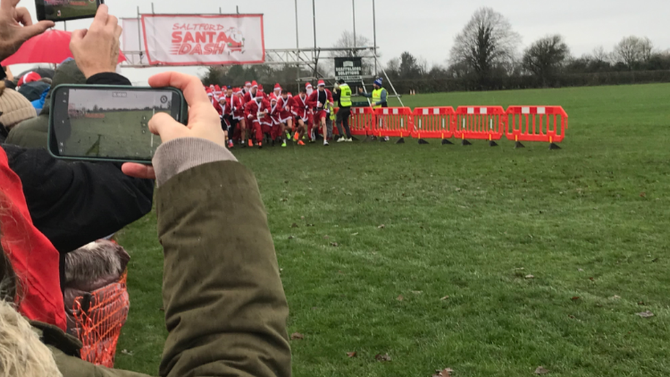 The starting line of the race