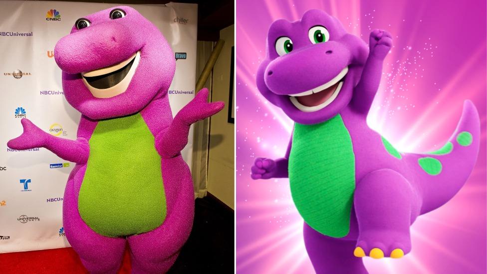 New and old Barney