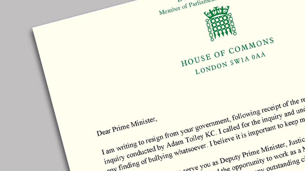 Dominic Raab's letter