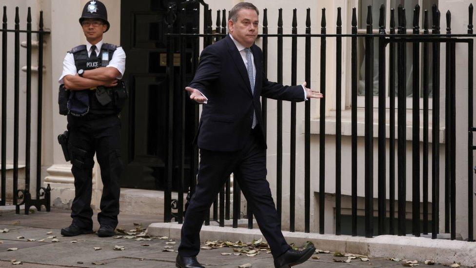 Nigel Adams outside Number 10