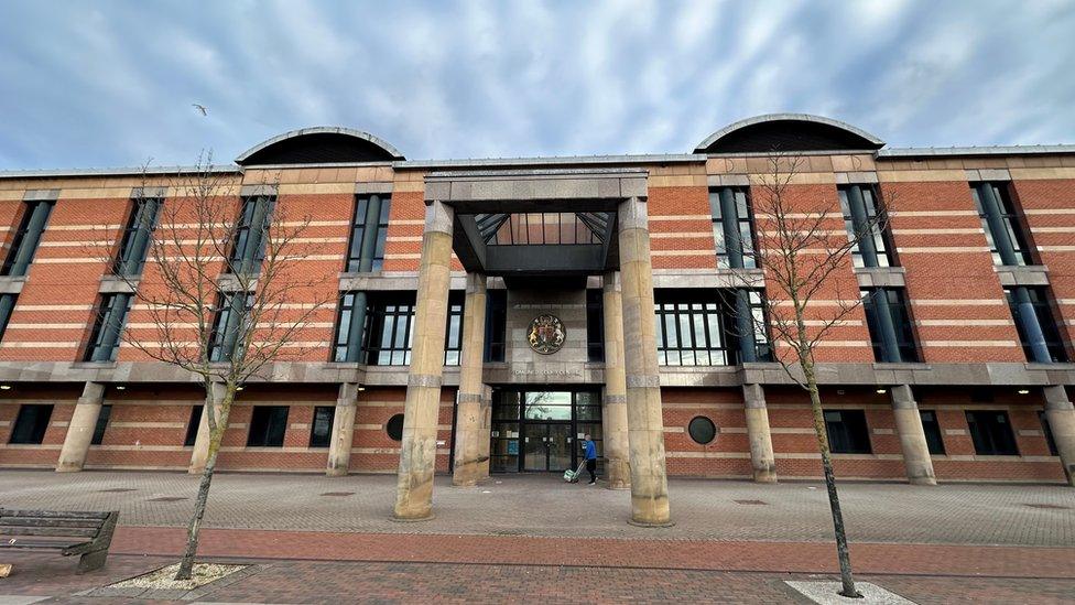 A court building made from red bricks